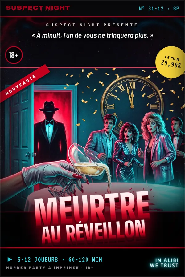 Jaquette VHS de la cassette « Meurtre au Réveillon »