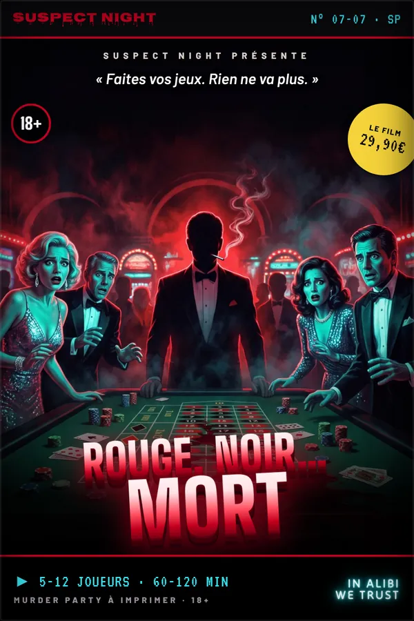Jaquette VHS de la cassette « Rouge, Noir… Mort »